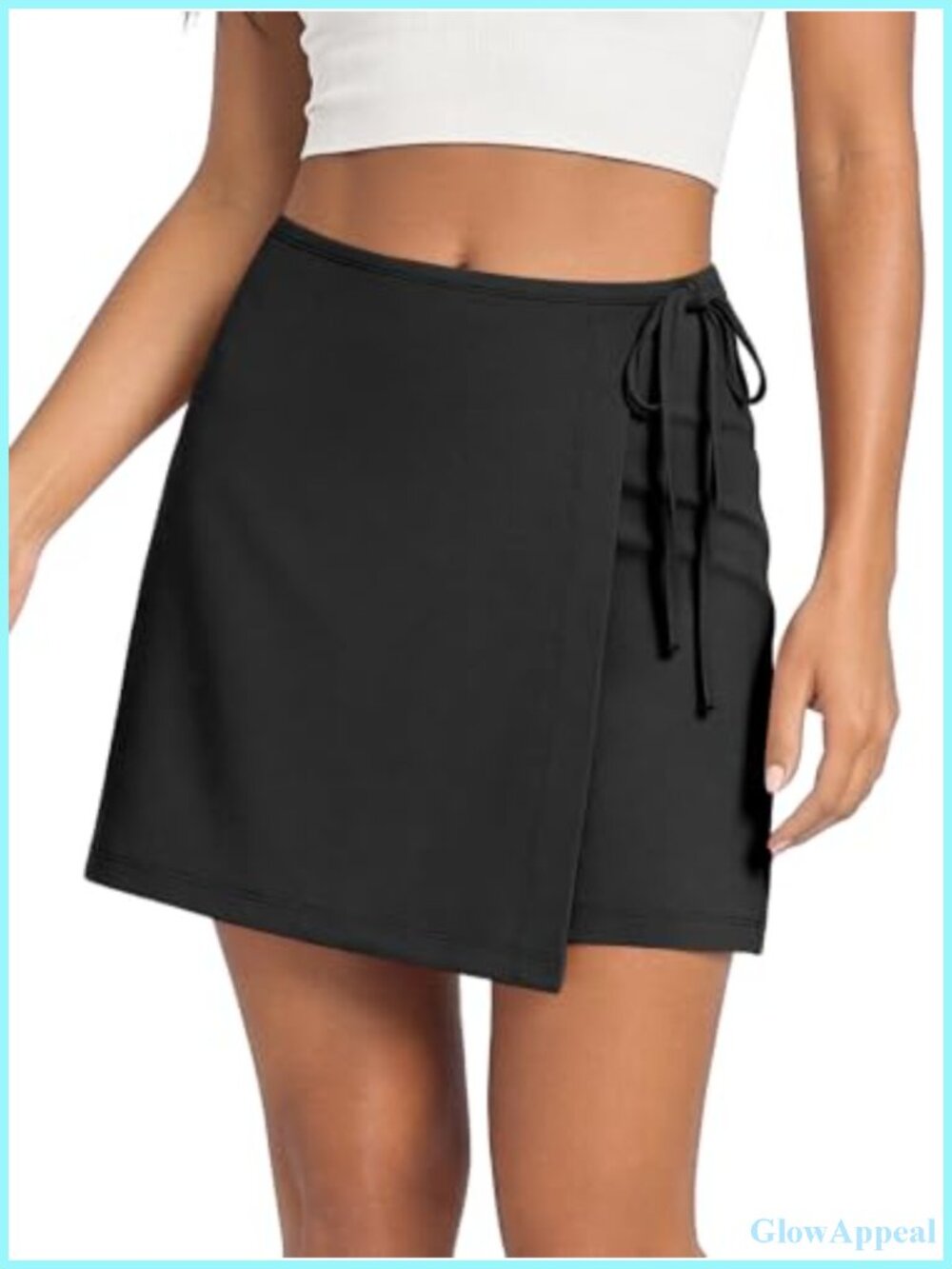 High Waist Wrap Skorts with Built-in Shorts Pockets for Tennis Golf